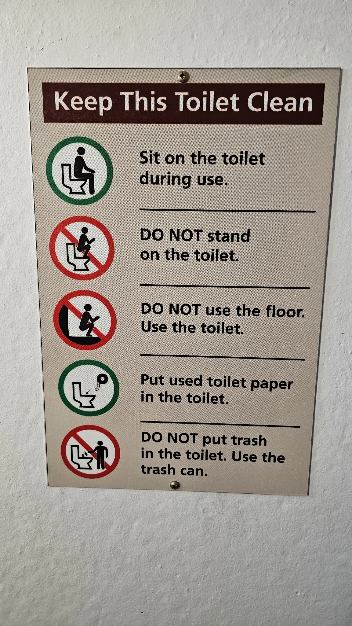 Keep This Toilet Clean sign